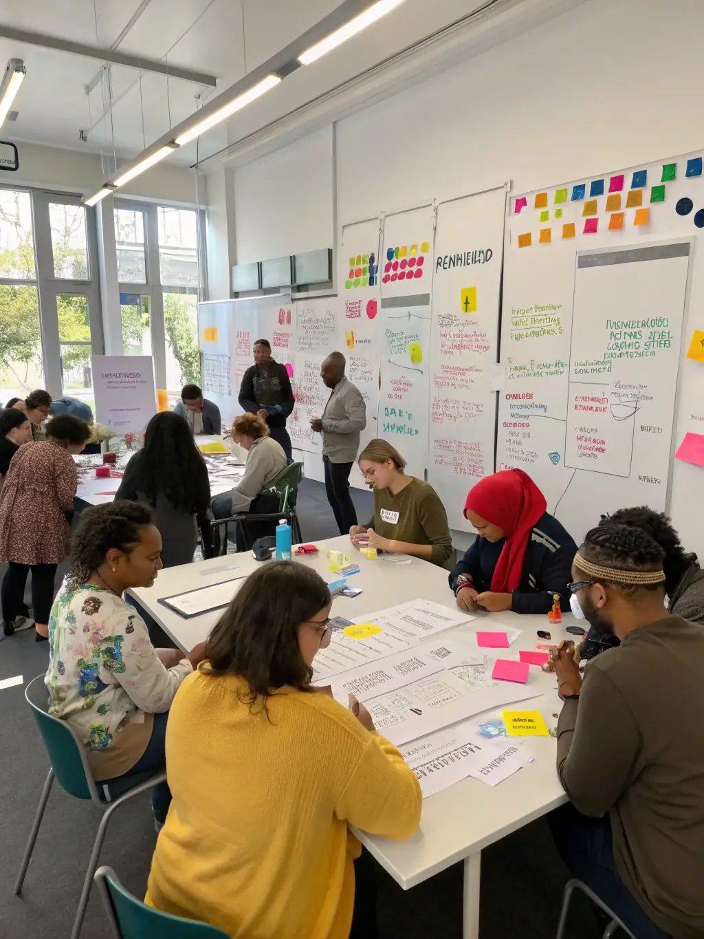 A photograph of participants in a UNKUBART-organized photography workshop, learning about composition and technique, emphasizing the organization's commitment to art education.